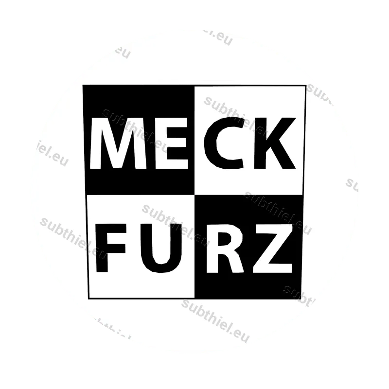 Einkaufswagenchip mit dem Motiv „MECK-FURZ“, Mehrfarbdruck im 1-Euro-Format